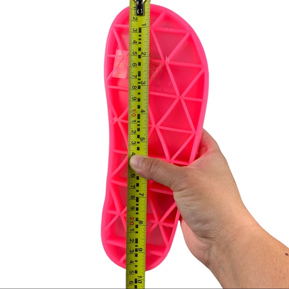 NWT J.Crew Pink Floral Jelly Flower Pool Slides Flip Flops Sandals Size 7 8 - Picture 14 of 16